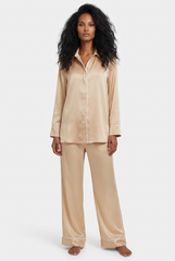 The Lady Silk Pyjamas Caramel
