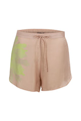 Silk Dreamscape Shorts Pink Flower