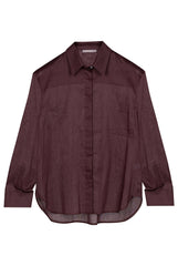 Linen Voile Shirt Restorative Brown