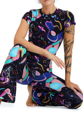 SPACE BODITY FLARED PANTS - BAMBOO