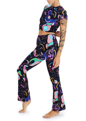 SPACE BODITY FLARED PANTS - BAMBOO