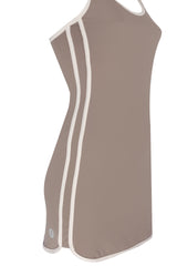 SPIN TENNIS DRESS - PEBBLE