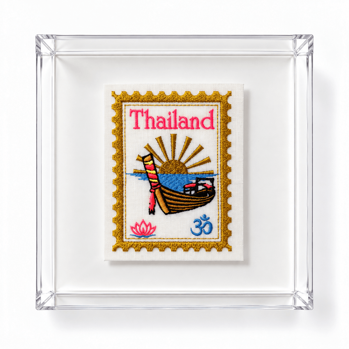 Thailand Embroidered Postage Stamp