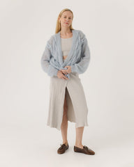 Twisted Erik: Poppy Red Silk Mohair Cardigan