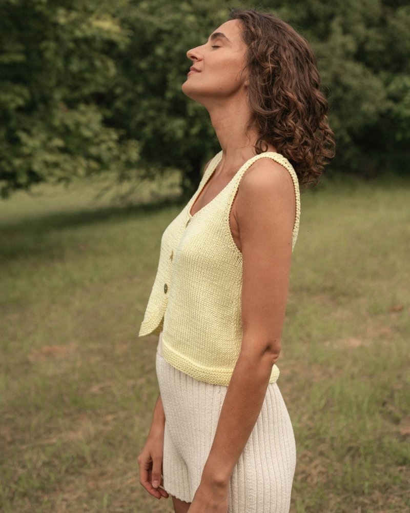 Vėdrynas: Lilac Cotton Top