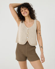 Pilnatis: Earth Brown Cotton Shorts