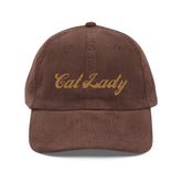 Cat Lady Vintage Corduroy Cap