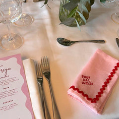 Wedding Ric Rac Napkins | Set 10