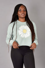 Daisy Cropped Sweatshirt