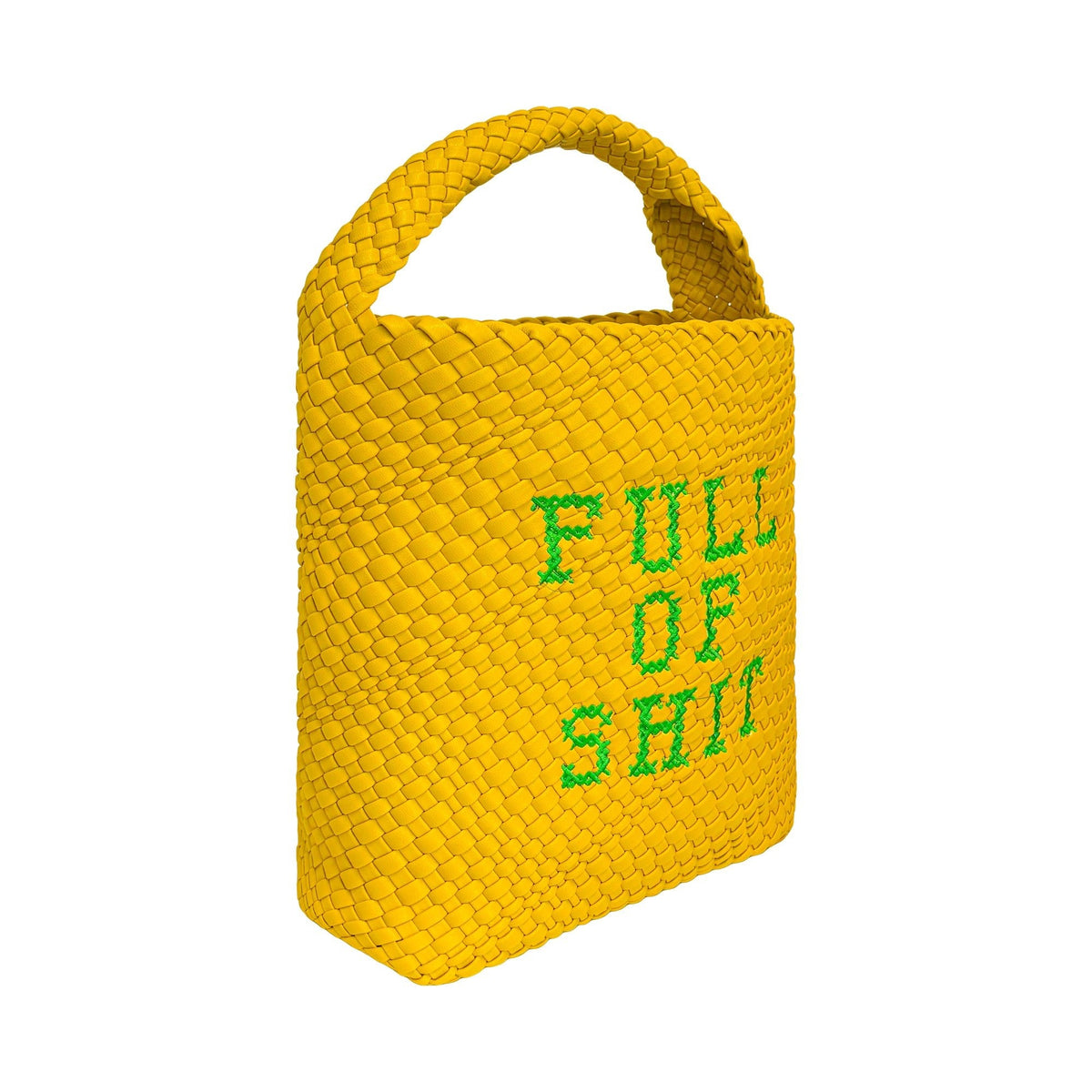 Woven Yellow Bucket Bag