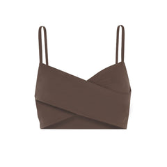 CROSS OVER SHORT BRALETTE - RUSTY GREEN