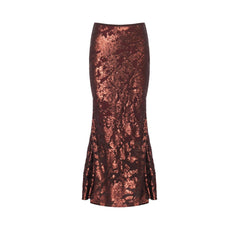 DISCO SKIRT - CHOCOLATE SEQUINNED