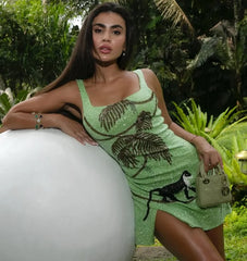 St. Barth Hand-Beaded Crystal Dress