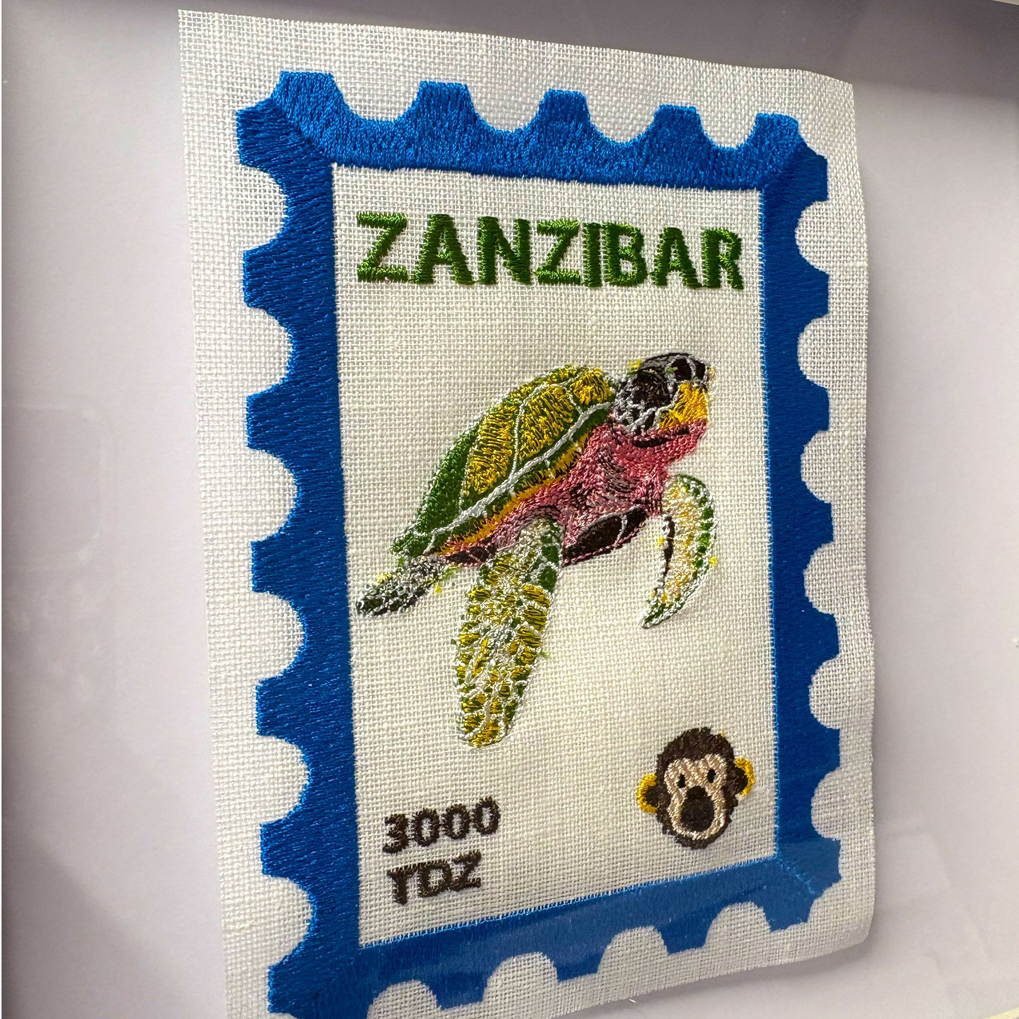 Zanzibar Embroidered Stamp Artwork