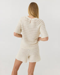 Žara Set: Sea Salt Cotton Top and Shorts Set