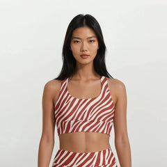Sports Bra Red Zebra - Untamed Edition