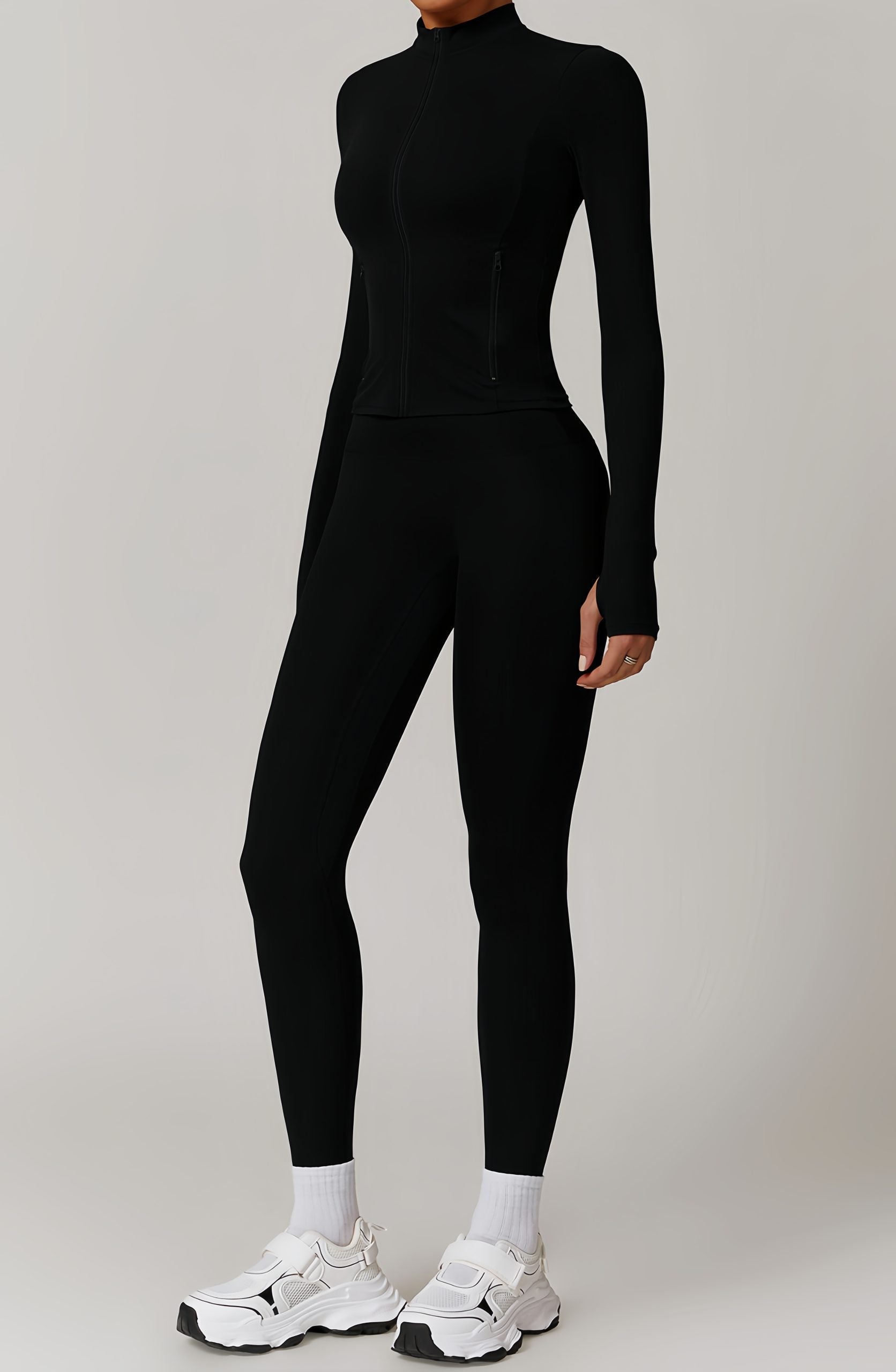 Sculpt Zip-Through Jacket, Black