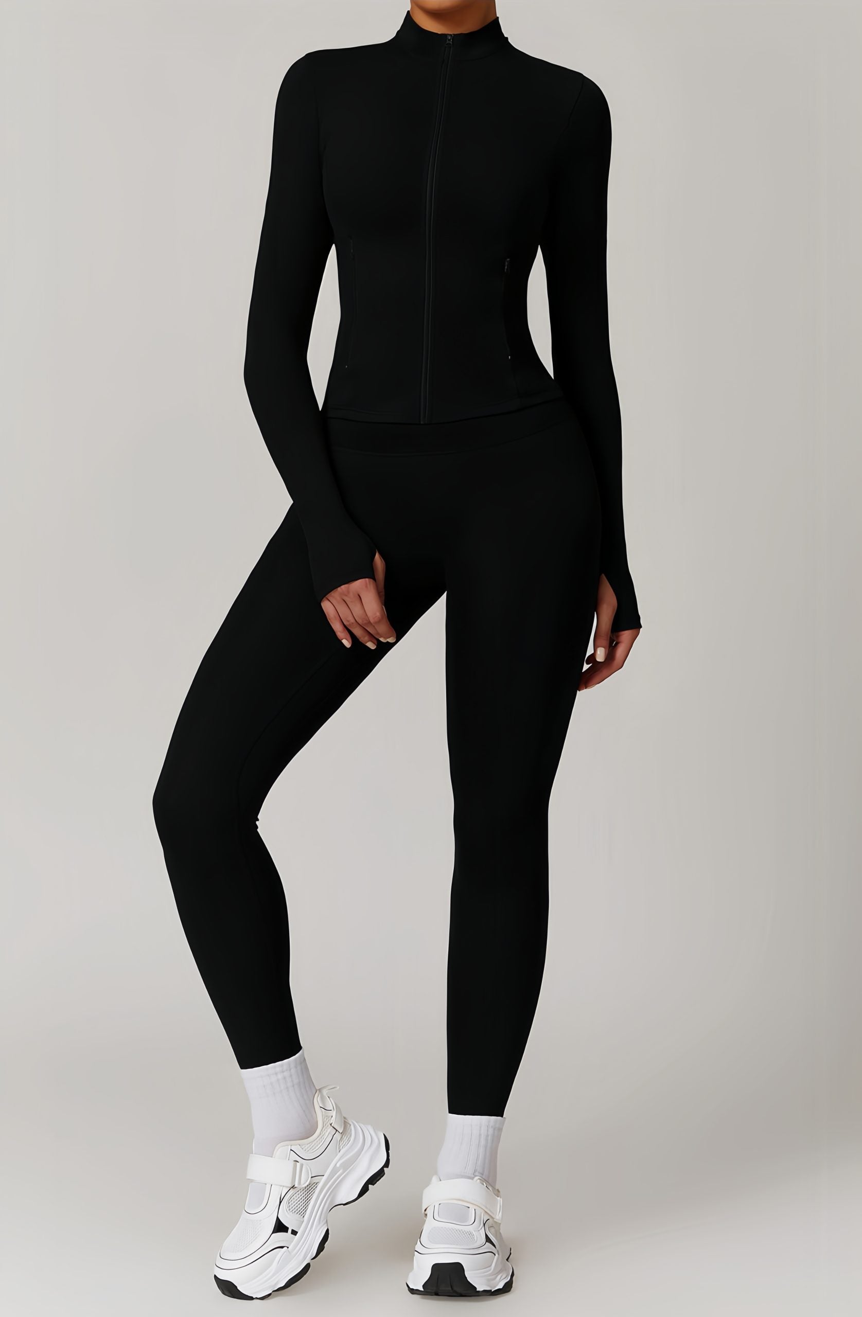 Sculpt Zip-Through Jacket, Black