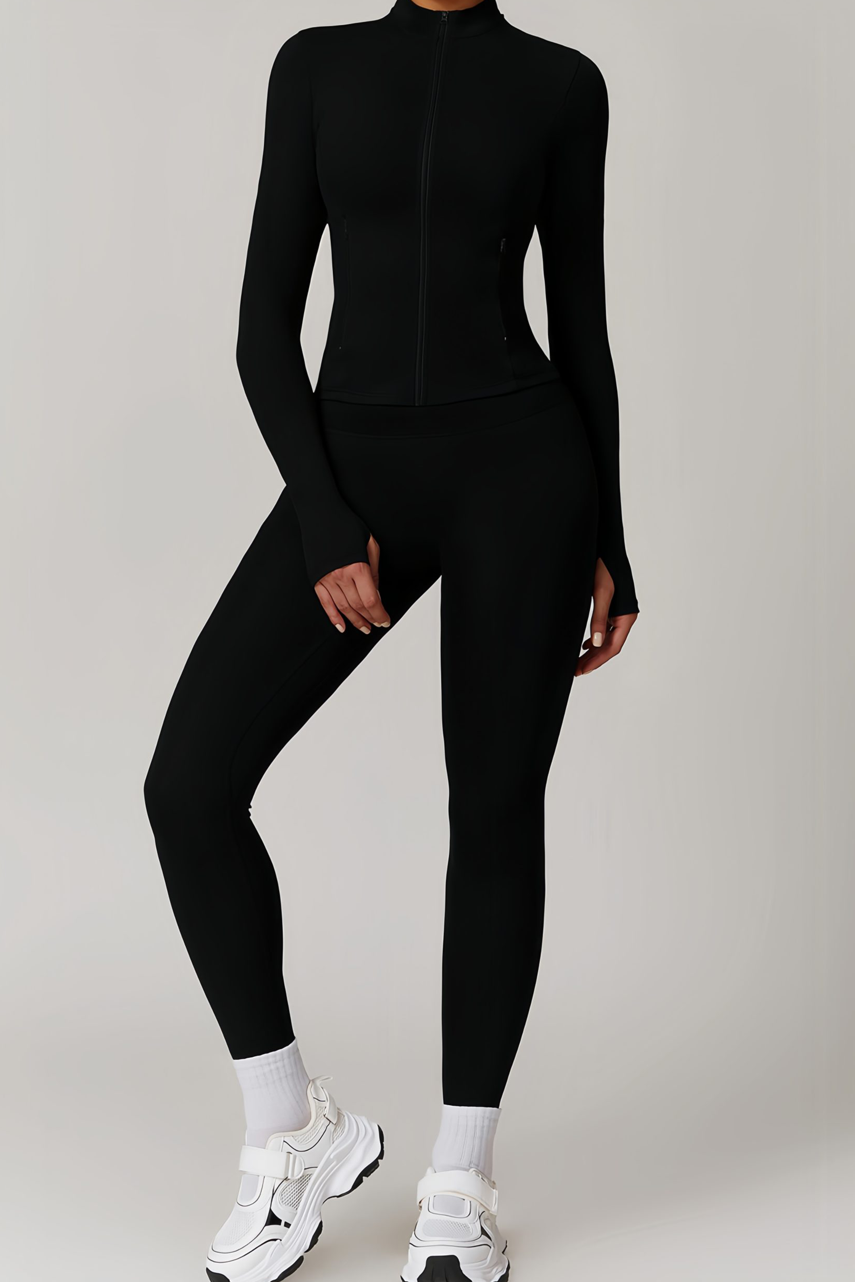 Sculpt Zip-Through Jacket, Black