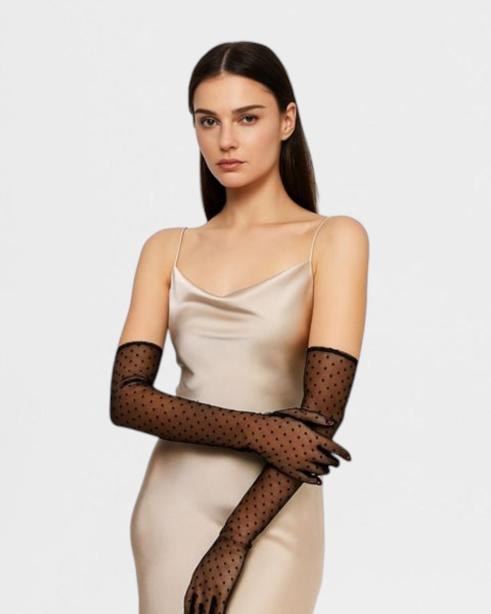 Point D’Esprit Tulle Opera Gloves