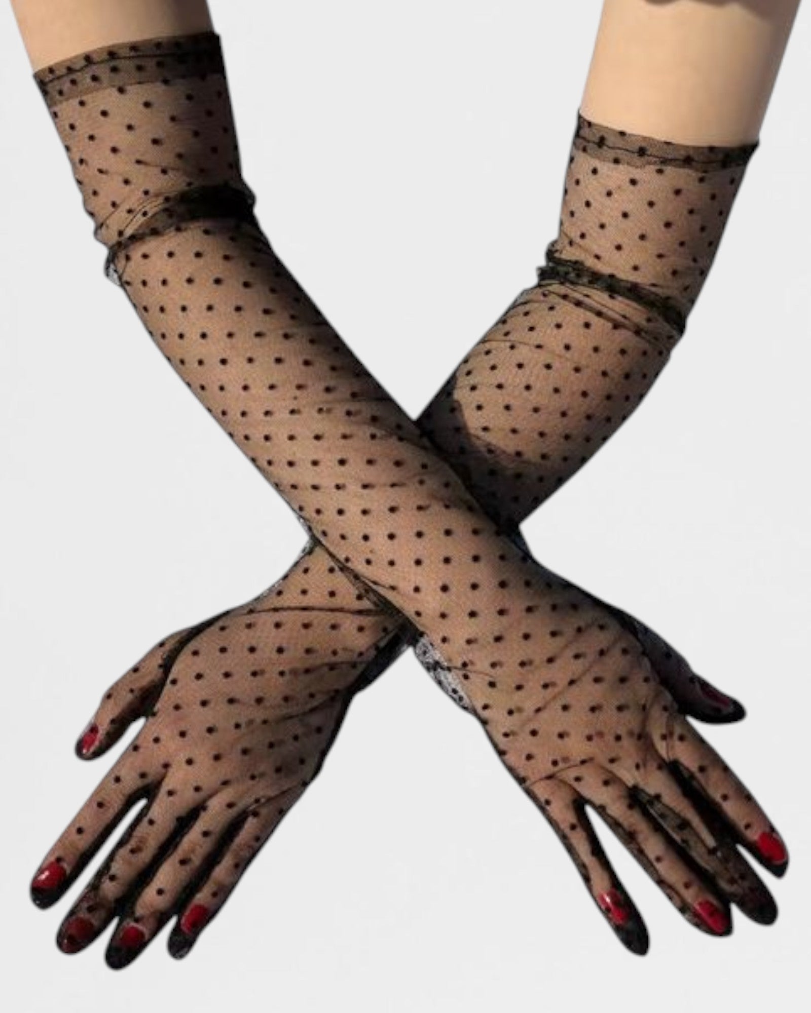 Point D’Esprit Tulle Opera Gloves