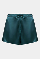 The Lady Silk Shorts Teal Eclipse