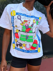Vintage Tennis Shot Tee. Size Large