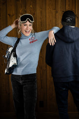 "I 'Heart' Lifties" Embroidered Turtleneck, Color: Cornice Blue