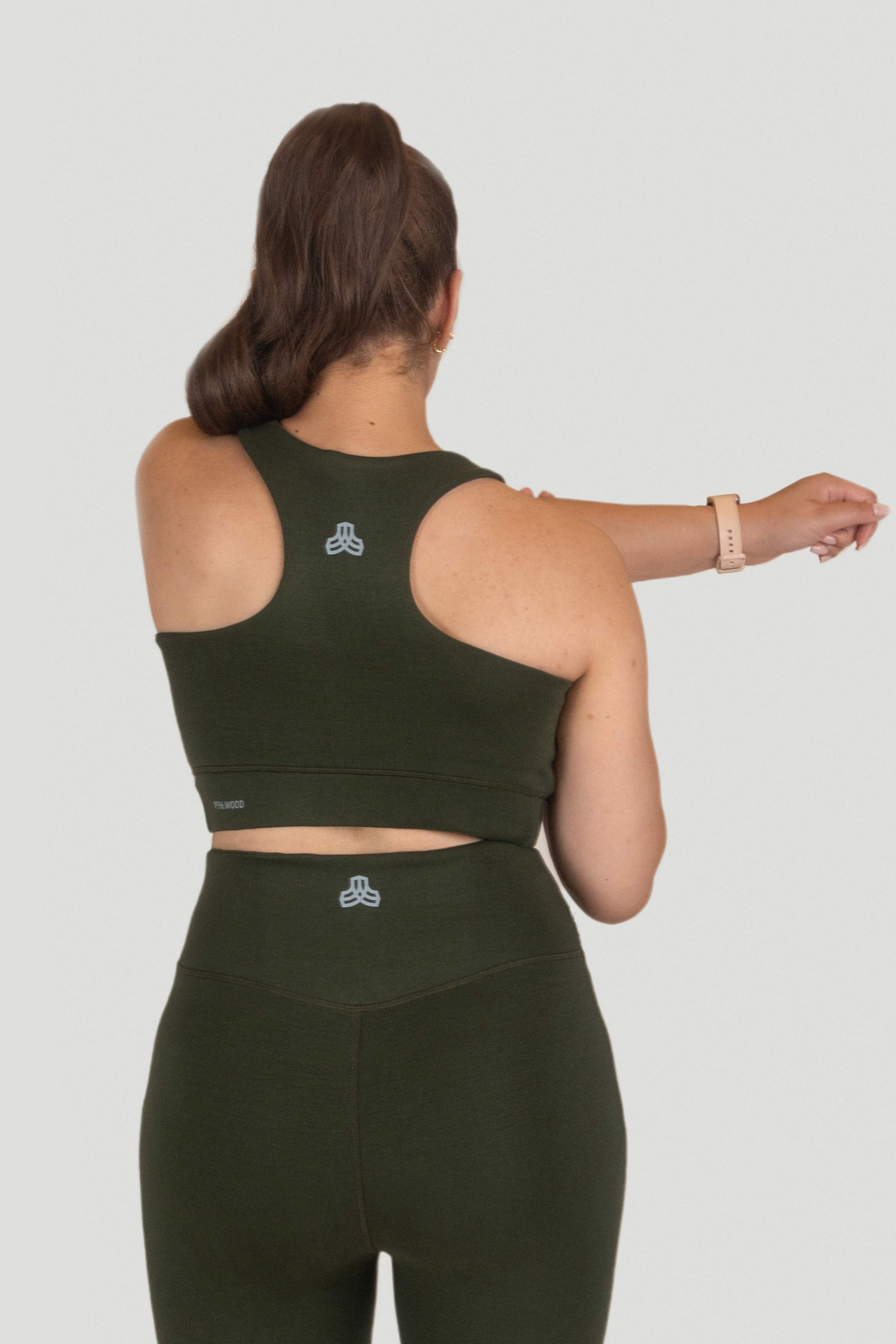 [PF96.Wood] Sports Bra - Pine Green