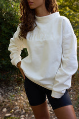 Unisex Organic Cotton Benji Sweatshirt Off-White Logo