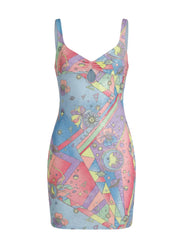 Aliona Embellished Luxury Multi-Coloured Party Dress