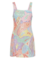 Boston  Vibrant Hand-Beaded Dress in Pastel