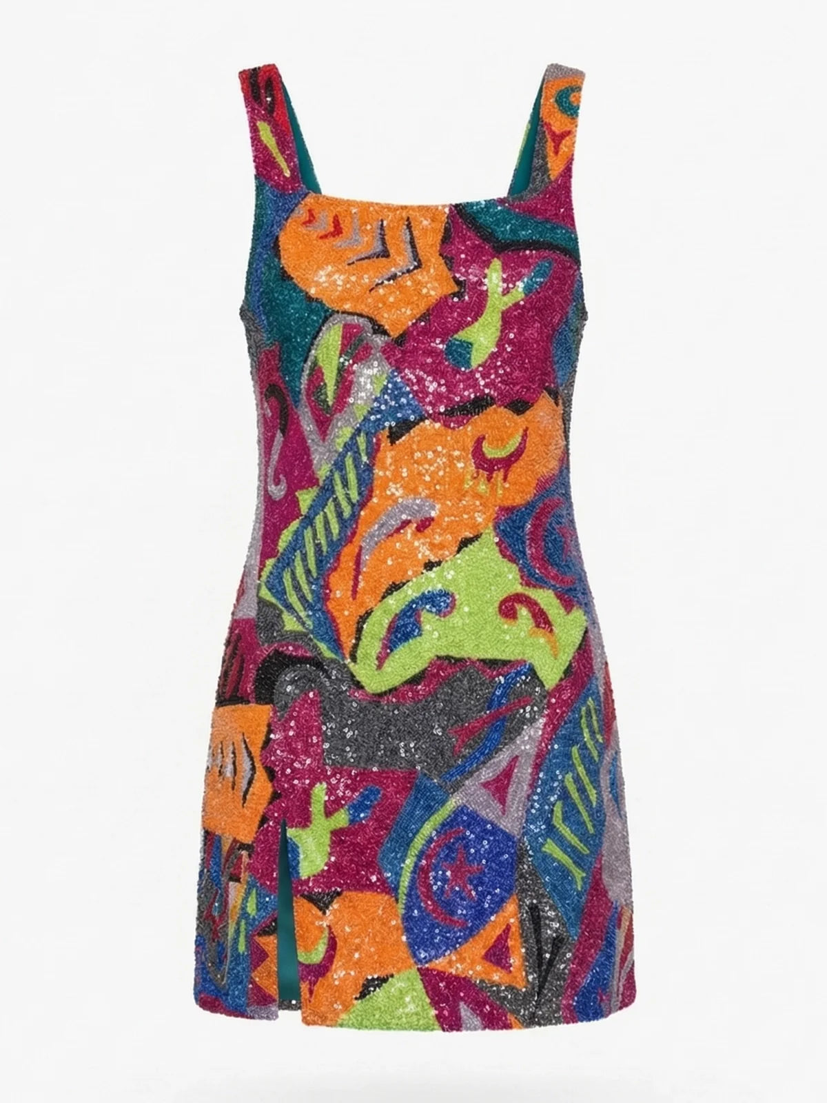 Boston Mosaic Beaded Mini Dress