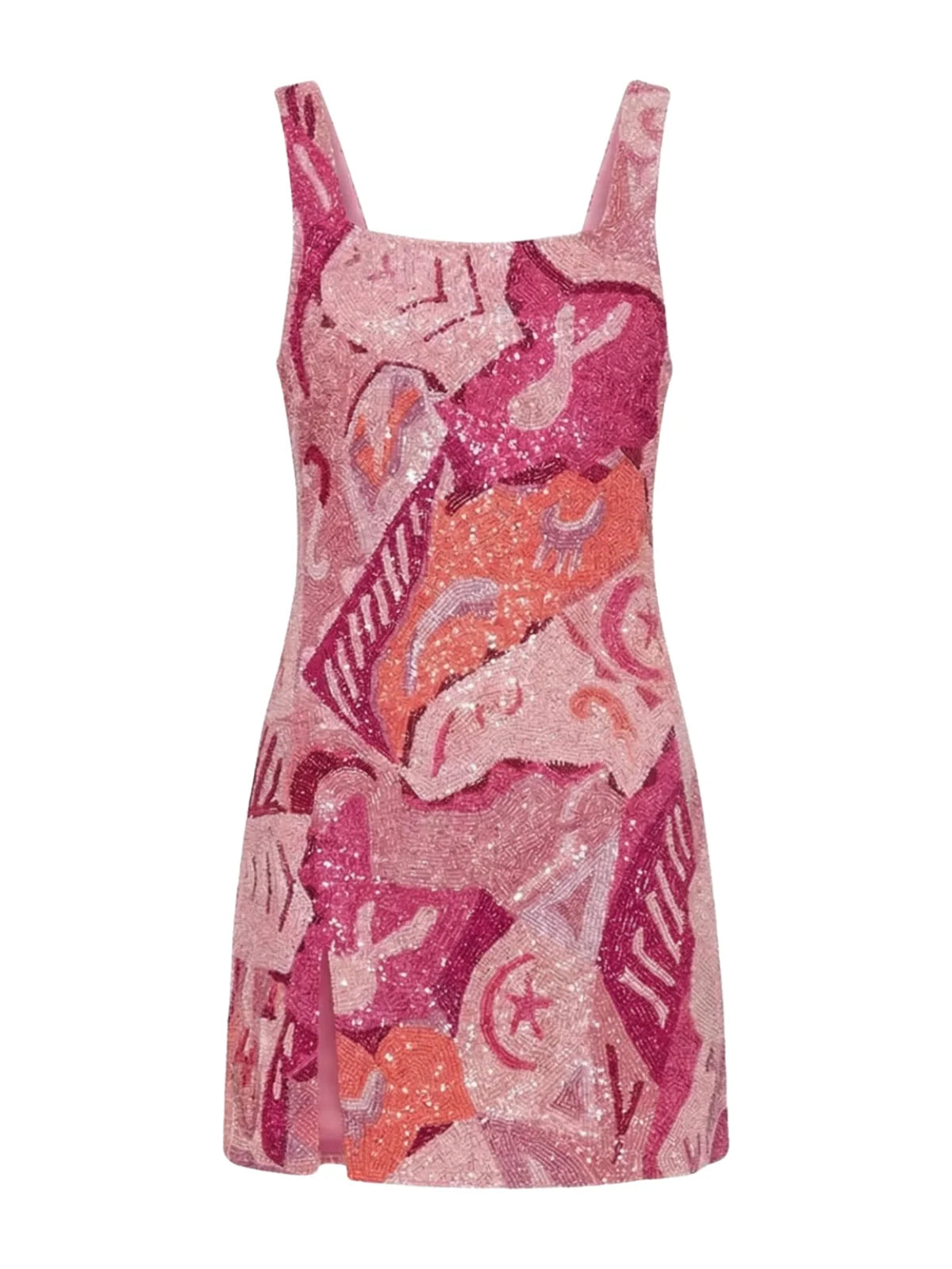 Boston Vibrant Hand-Beaded Pink Dress