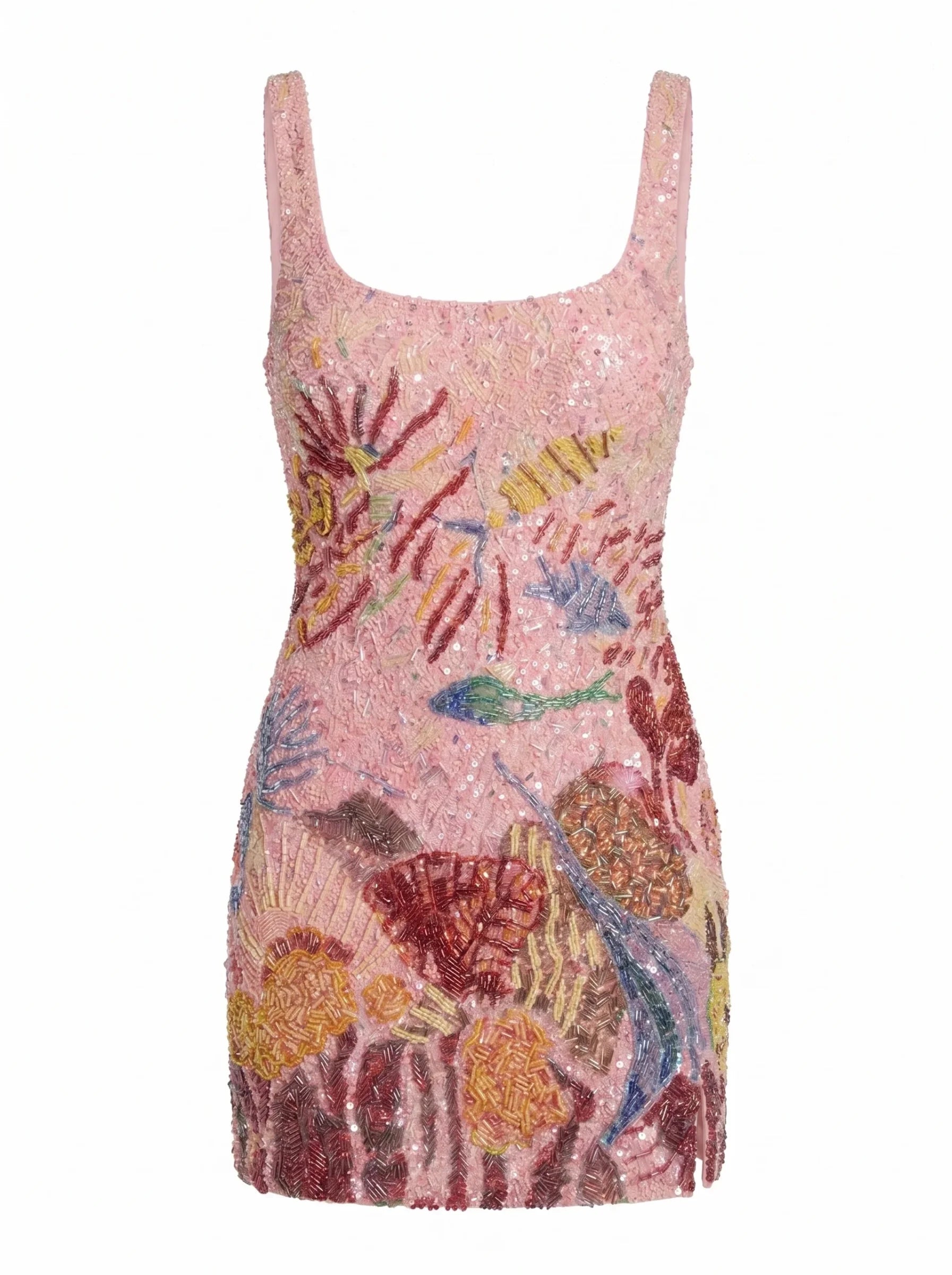 Oceanic Bloom Mini Dress
