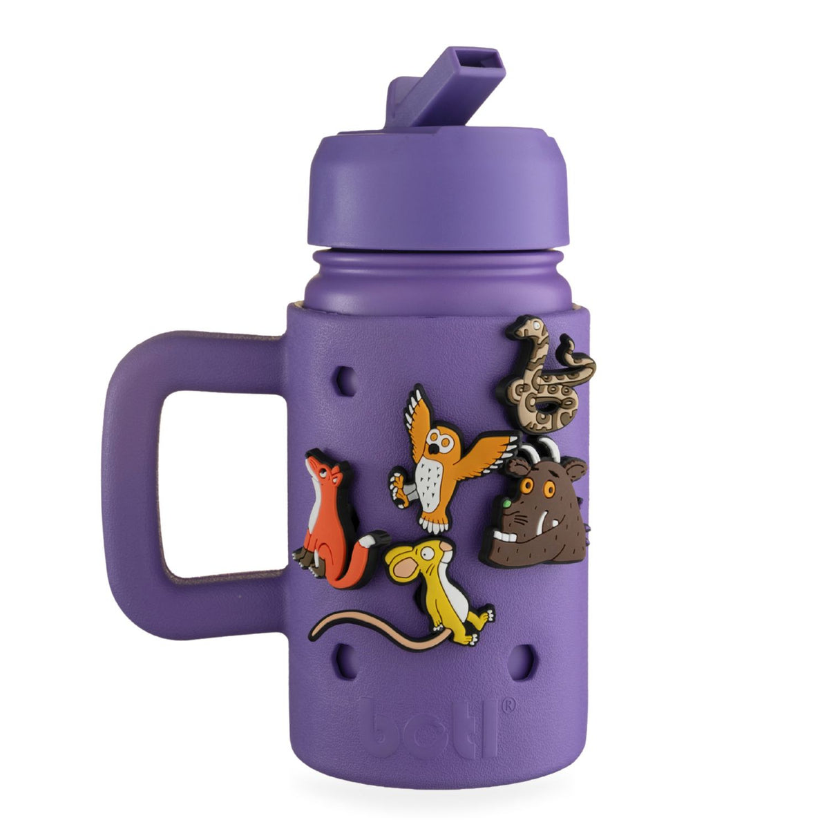 Personalised Gruffalo Purple Epic Jug Canteen | 400ml Kids Water Bottle With Charms