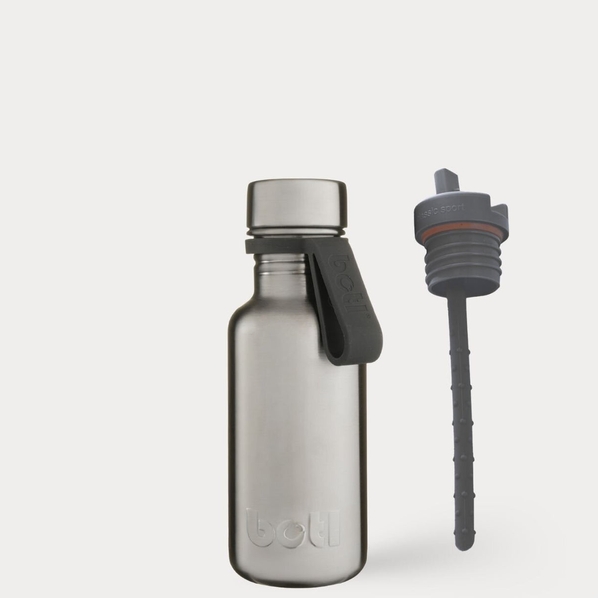 500ml Lightweight Stainless Steel Bottle - Non Insulated, 2 Caps | BOTL | Nude Steel