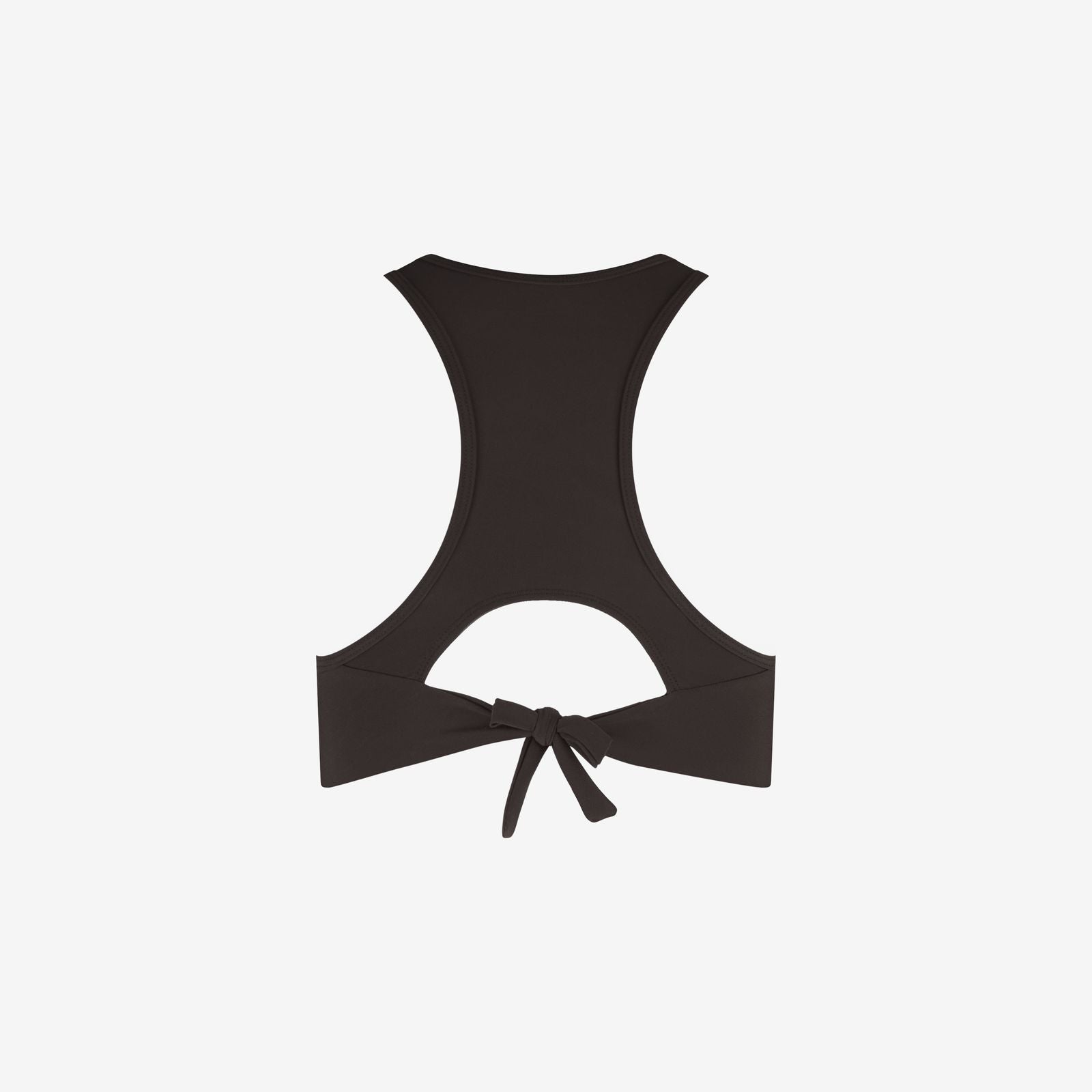 Bikini Top Racerfront Tie ― Coffee