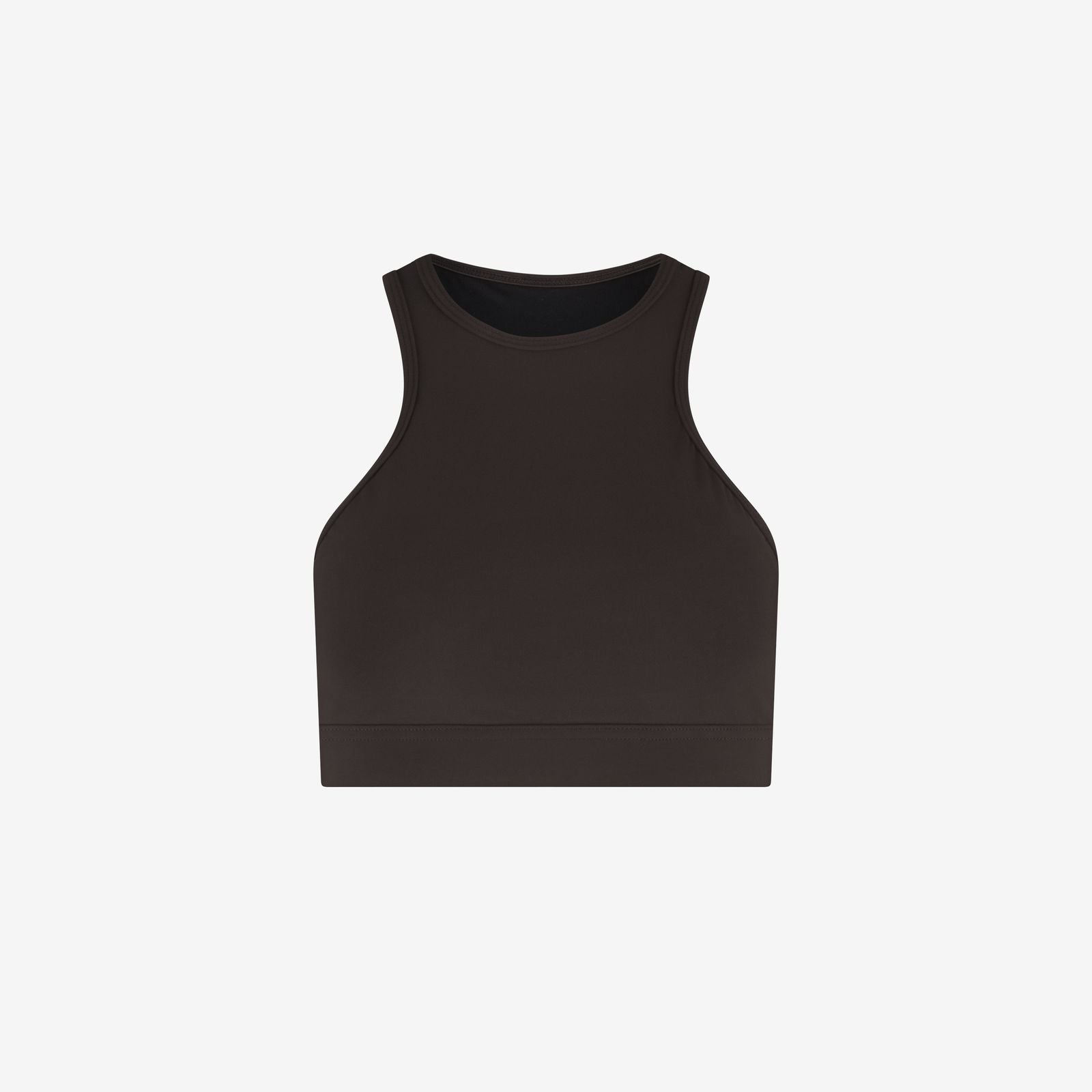 Bikini Top Racerfront Tie ― Coffee