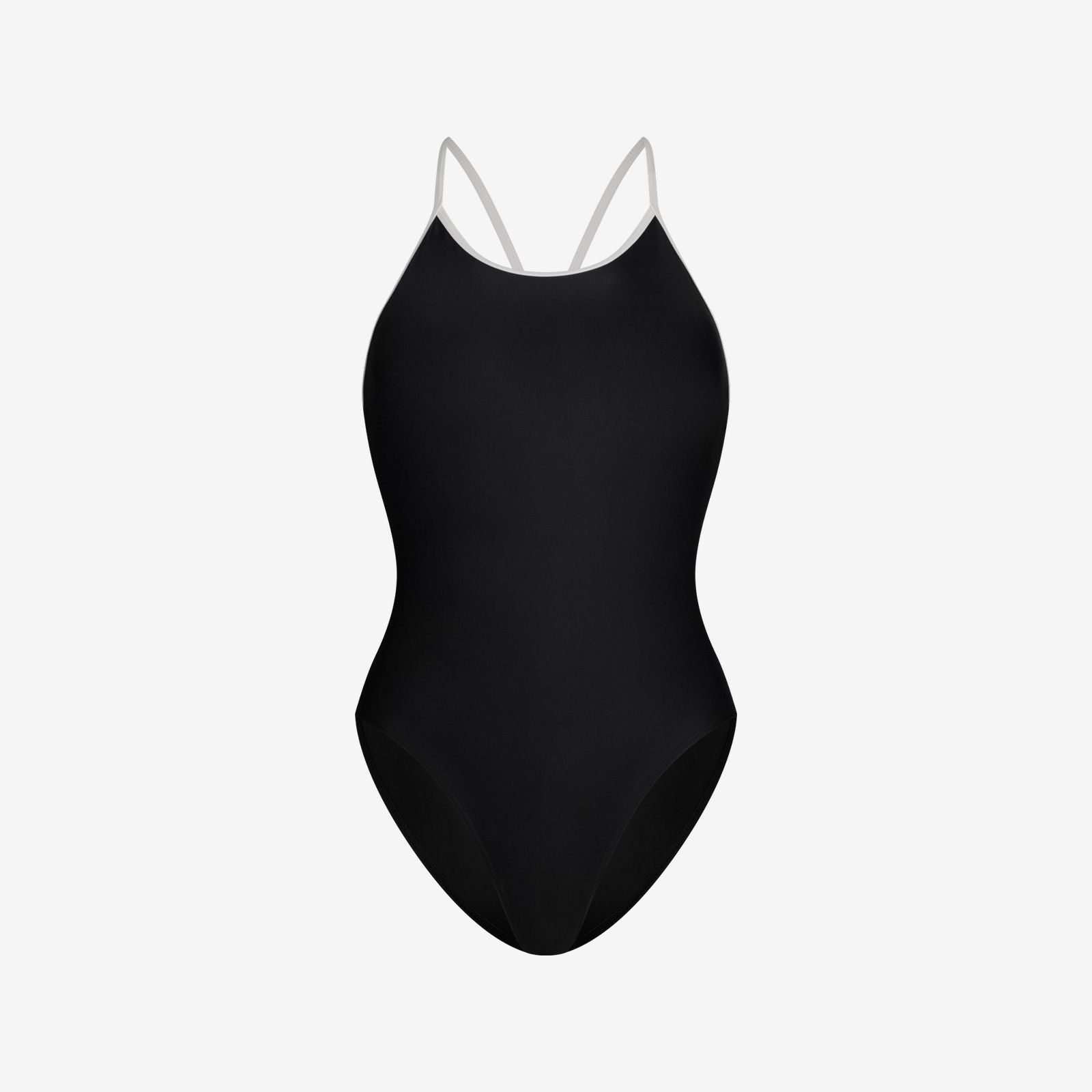 Racerback Swimsuit High Cut ― Black