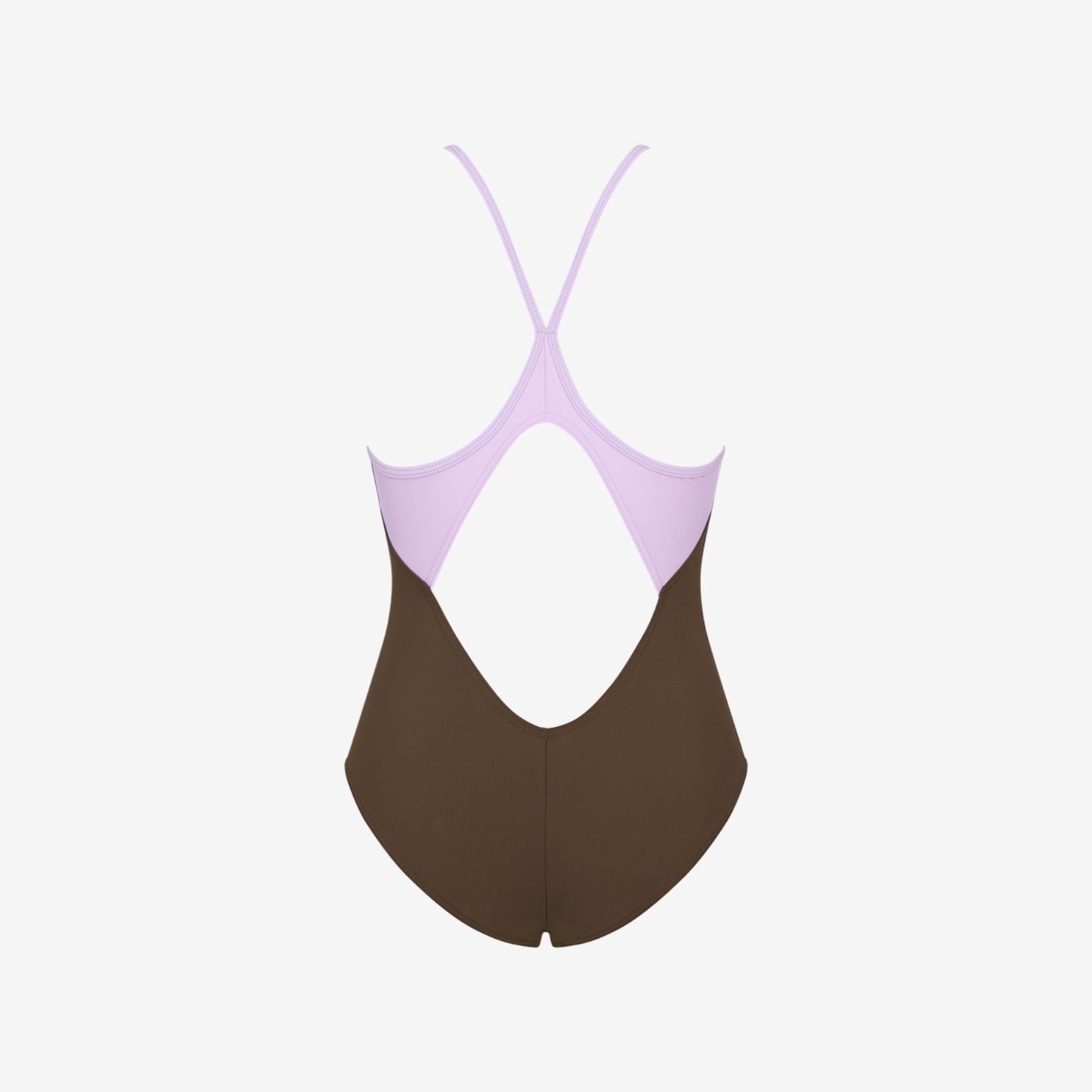 Liberty Racerback Swimsuit ― Coffee / Lilac