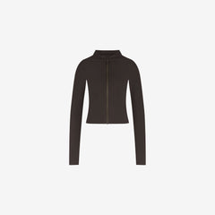 Rash Guard With Zip ― Coffee