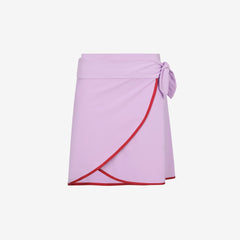 Wrap Skirt ― Lilac / Red