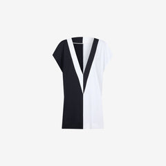 Cover Up ― White / Black Color Block