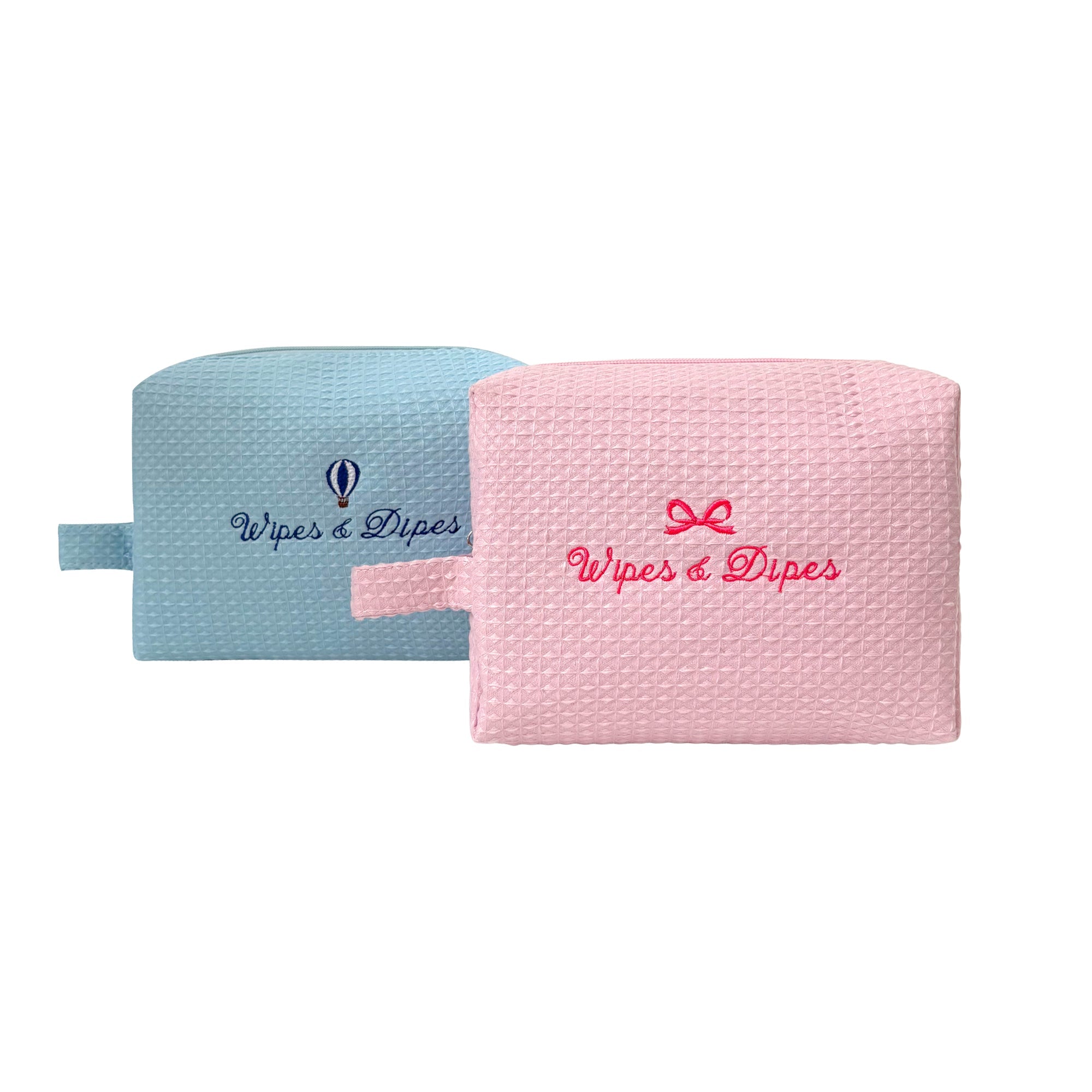 Pink Wipes & Dipes Waffle Bag