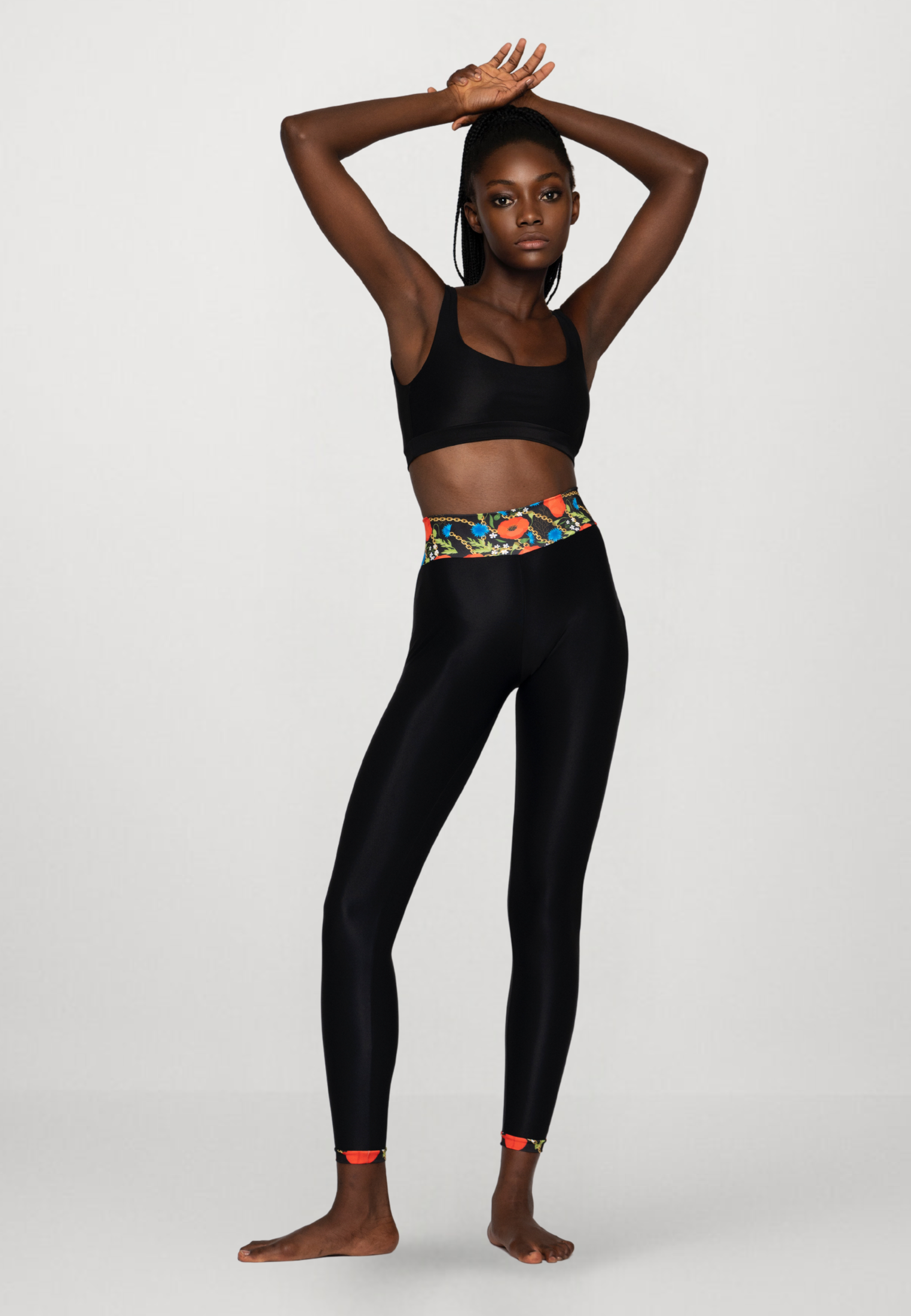 High-Waist Sculpt Leggings -  Luxe Poppies