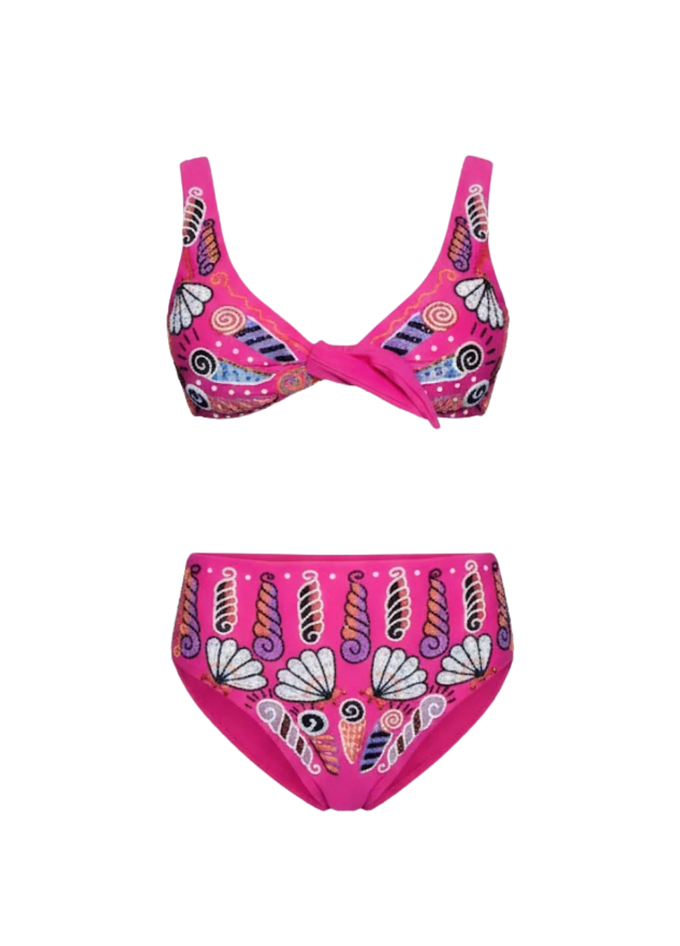 Nebula Shell Bikini Top Fuchsia