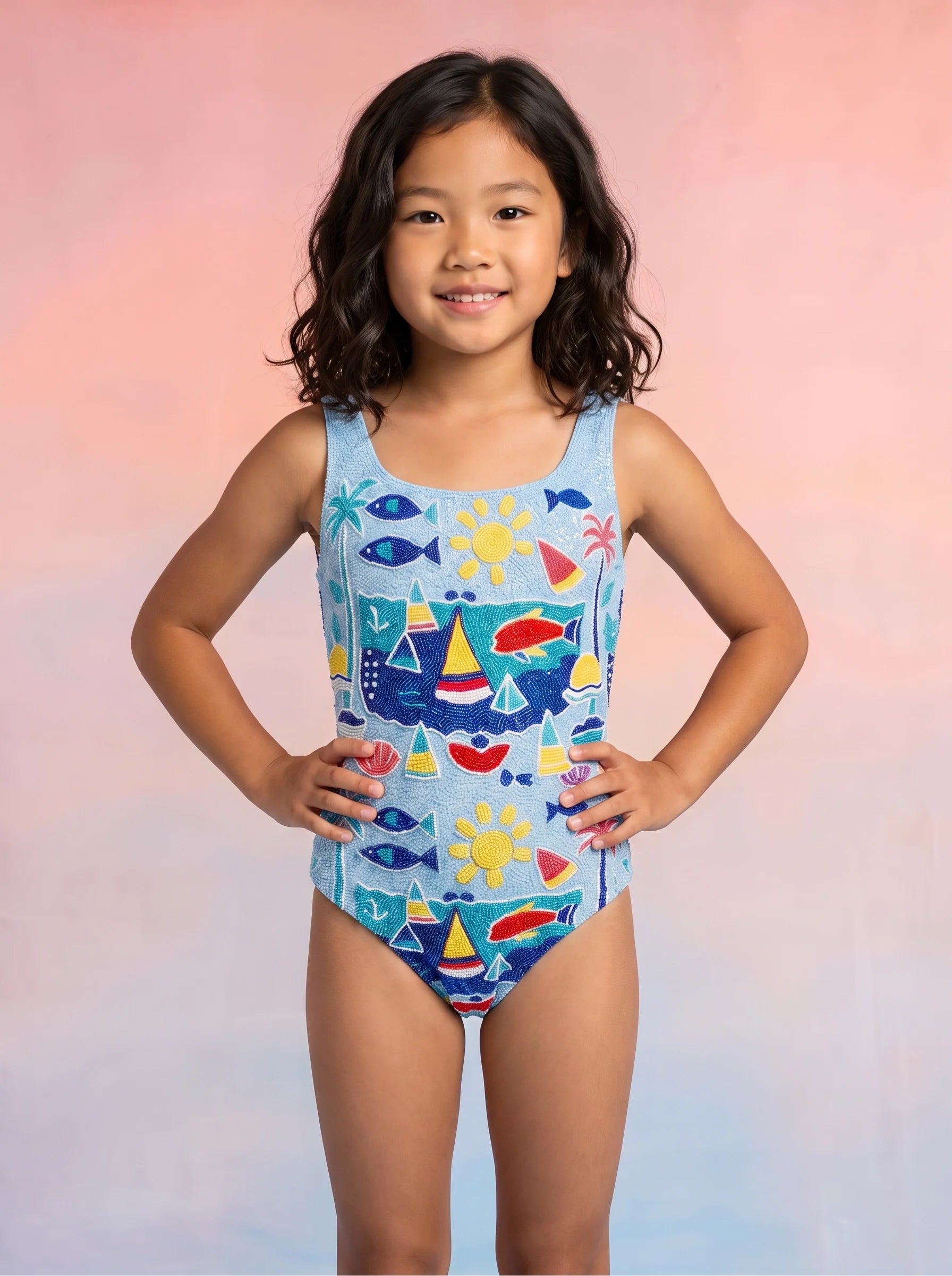 Lume Swell Kids Swimsuit Multi Colour