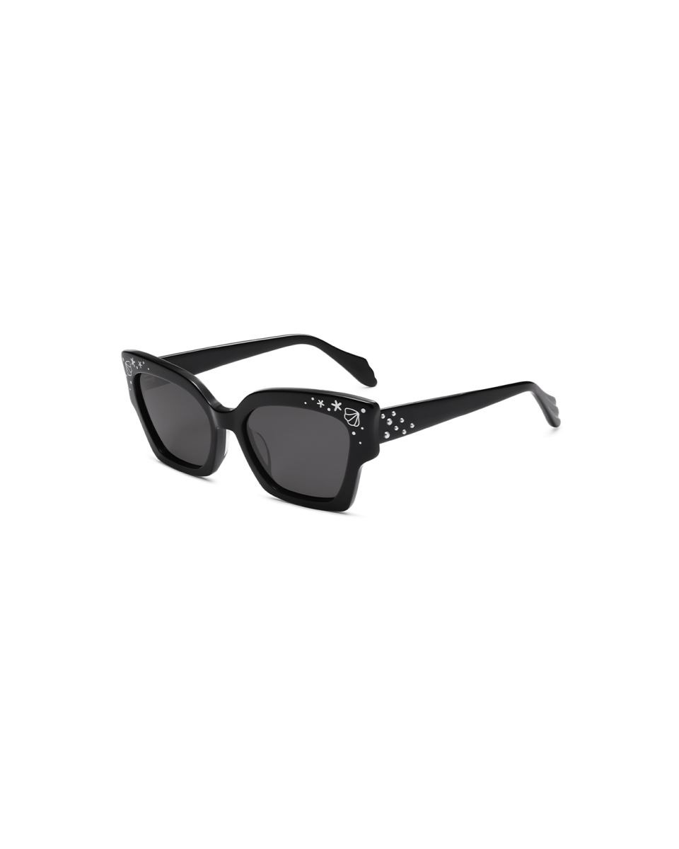 Oceanus X SOJOS Melody Sunglasses Black