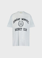 Oversized Collegiate T-Shirt - Heather Grey/Black